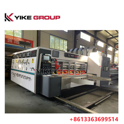 अधिकतम मुद्रण आकार 1450X2500 स्वचालित लीड एज Flexo 3 रंग Slotter Diecutter मशीन