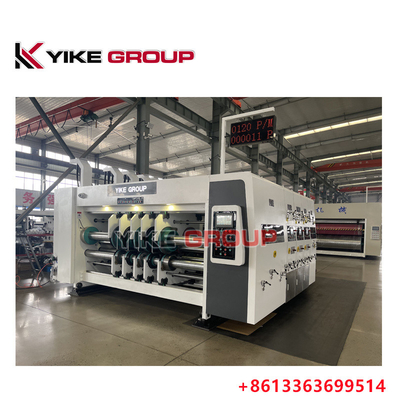 Yk-920 लीड-एज फीडिंग सिस्टम आसान संचालन के लिए घुमावदार फ्लेक्सो प्रिंटर स्लॉटर मशीन