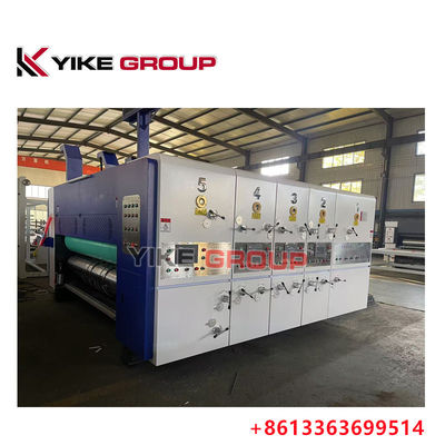 अधिकतम मुद्रण आकार 1450X2500 स्वचालित लीड एज Flexo 3 रंग Slotter Diecutter मशीन