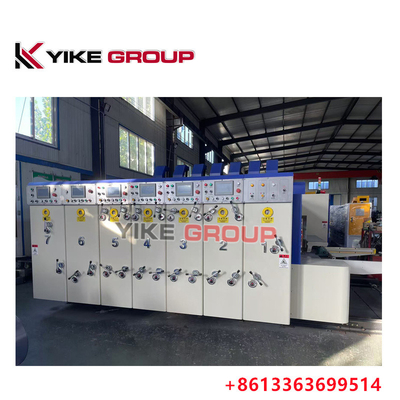 डिजाइन गति 150pcs/MinYK-1425 स्वचालित फ्लेक्सो प्रिंटिंग स्लॉटिंग चाकू मशीन के साथ मरने काटना